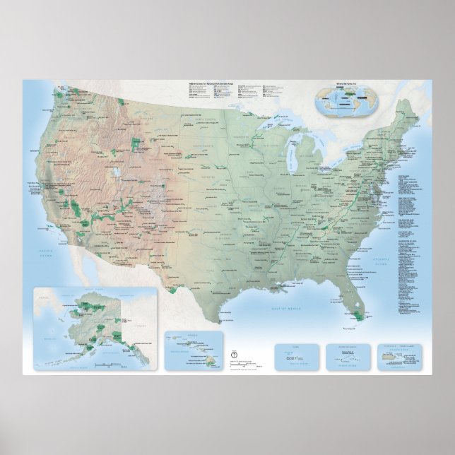 National Parks map poster (Frente)