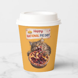 National Pie Day Cat Paper Cups