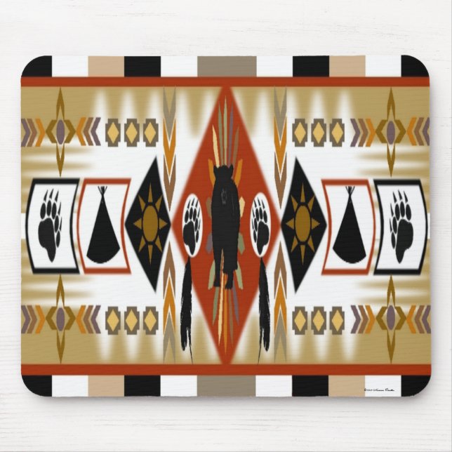 Native American Bear Clan Mousepad (Frente)