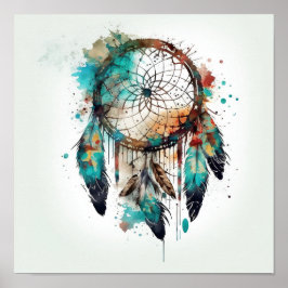 Native American Dreamcatcher Art Impressão Poster