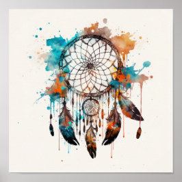 Native American Dreamcatcher Art Impressão Poster
