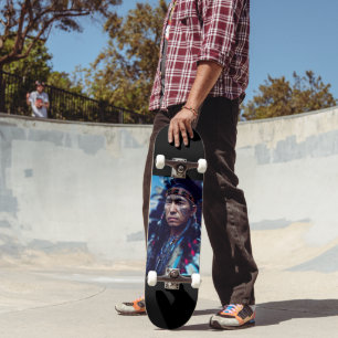 NATIVE AMERICAN INDIAN WARRIOR SKATEBOARD DECK