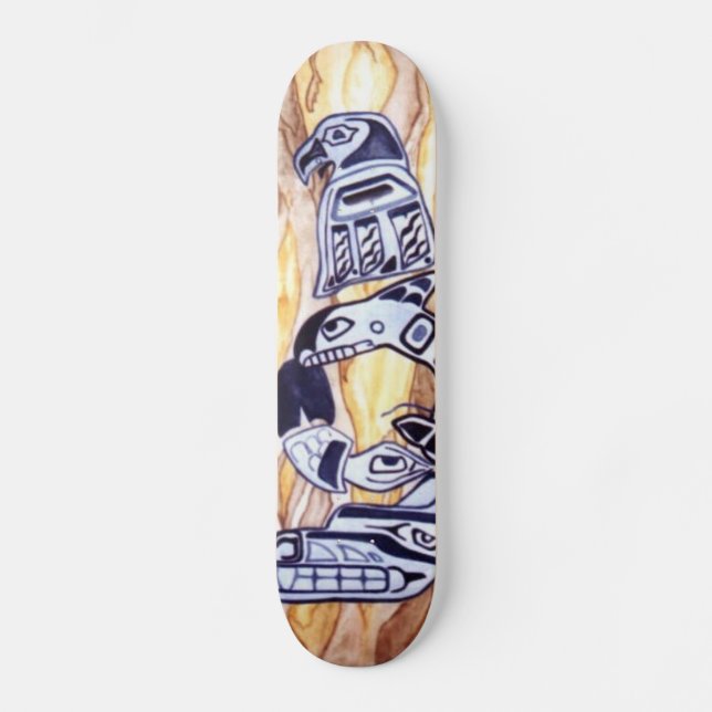 Native AmericanTotem Pole Skateboard (Frente)