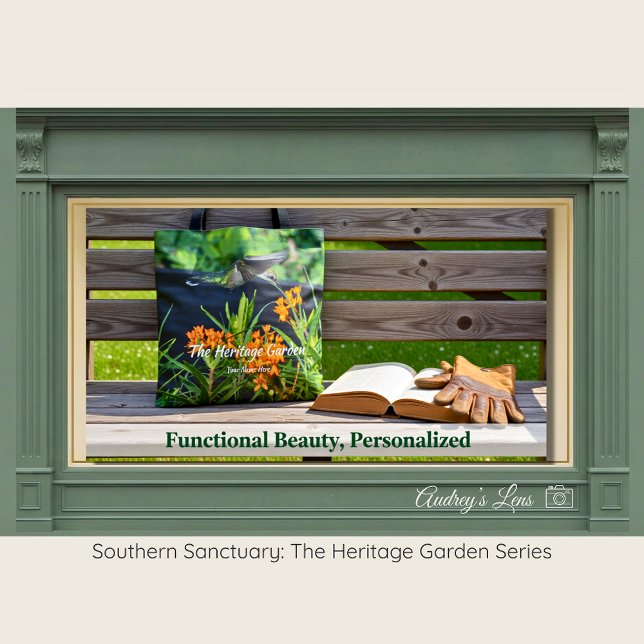 Native Butterfly Weed & Hummingbird Garden Tote (Criador carregado)