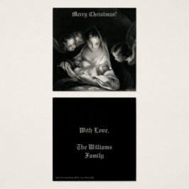 Natividade Bebê Jesus Virgem Maria Anjos Preto Bra