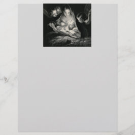 Natividade Bebê Jesus Virgem Maria Anjos Preto Bra