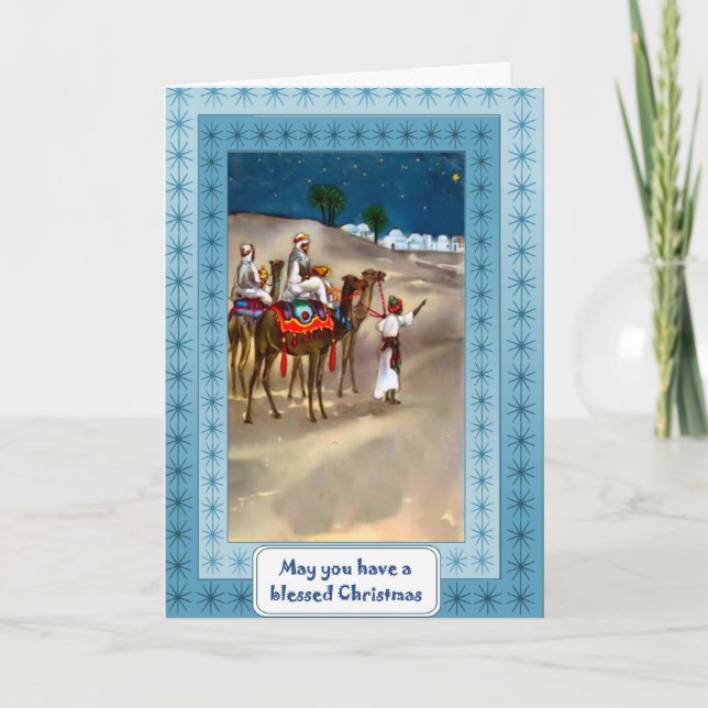 Natividade, cartão de Natal religioso (Frente)