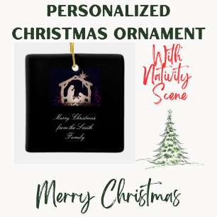 Natividade Cena Feliz Natal Cerâmica Ornamento