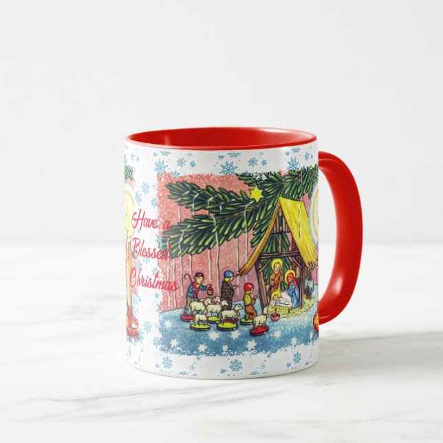 Natividade debaixo da caneca de Natal (Frente Esquerda)