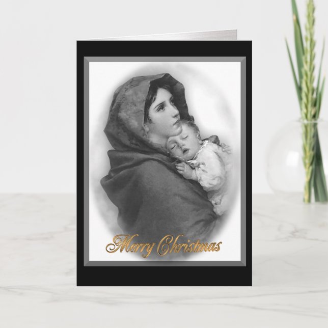 Natividade do Natal o cartão religioso de Modonna (Frente)