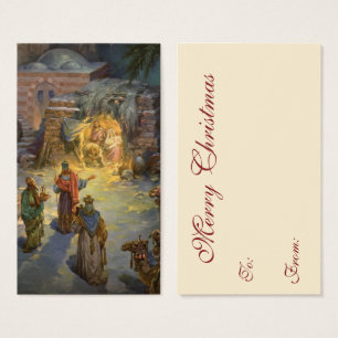 Natividade do natal vintage com Magi de visita