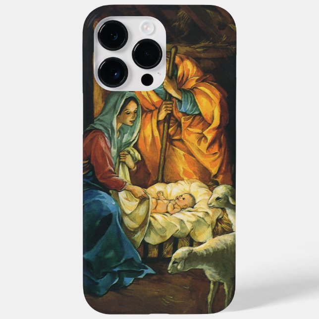 Natividade dos natais vintages, Jesus dos Bebês em (Verso)