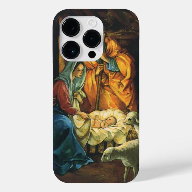 Natividade dos natais vintages, Jesus dos Bebês em (Verso)