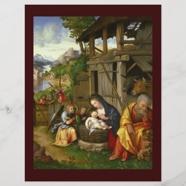 Natividade e anjos de criança c1515 (Frente)