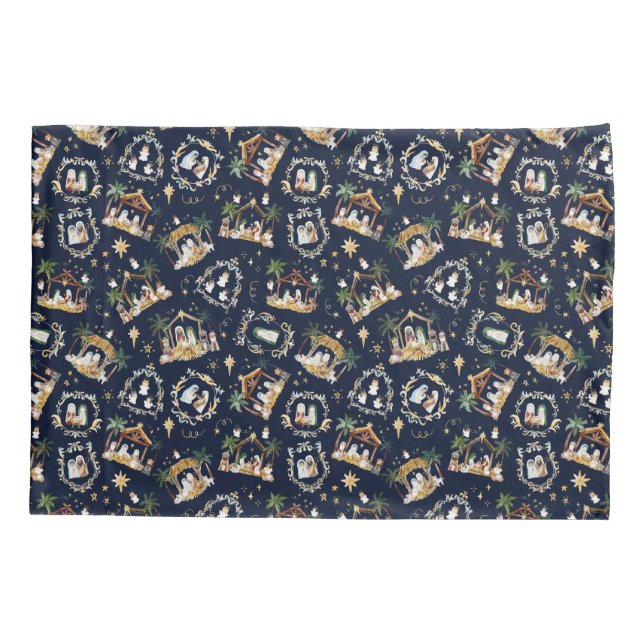 Natividade Natal Cristã de Aquarela (Verso)