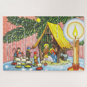 Natividade sob a Quebra-cabeça da árvore de Natal