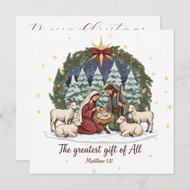 Nativity Christmas Card  (Frente/Verso)