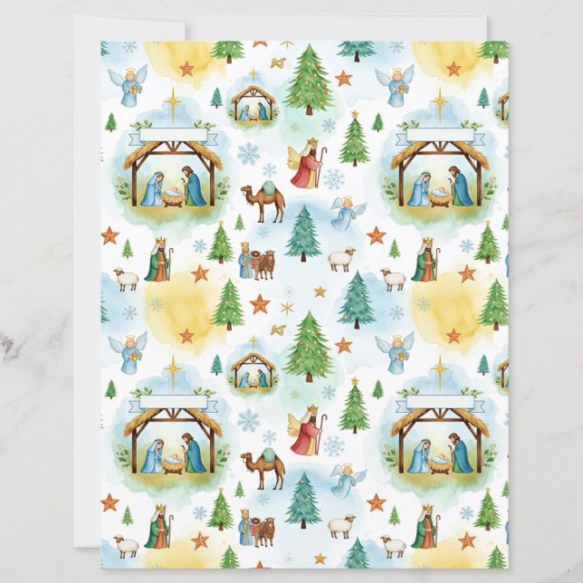 Nativity Christmas craft paper (Frente)