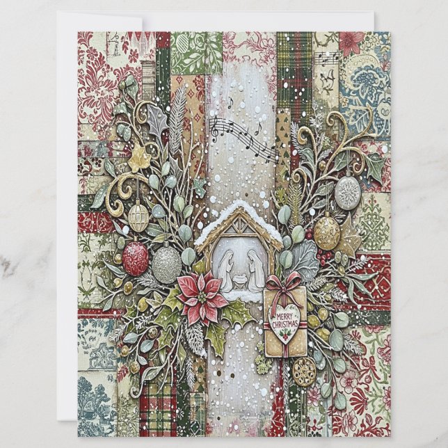 Nativity Christmas craft paper (Frente)