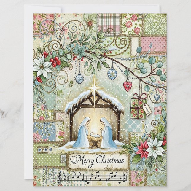 Nativity Christmas craft paper (Frente)