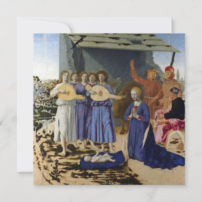 NATIVITY OF JESUS, ANGELS by PIERO DELLA FRANCESCA (Frente)