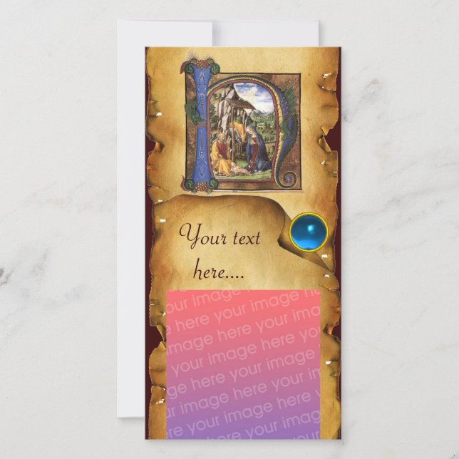 NATIVITY PARCHMENT Blue Sapphire Monograma (Frente)