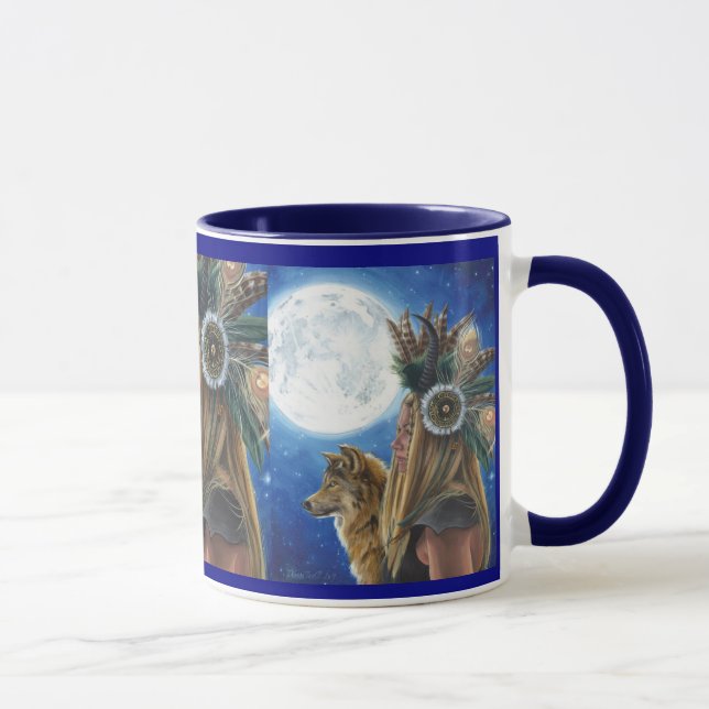 Nativo americano da caneca do lobo da caneca de (Direita)