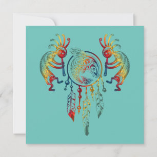 Nativo americano Kokopelli Whale Dreamcatcher 1