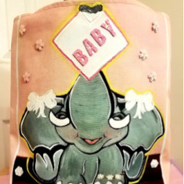 Natosha, O Bebê Elefante, Espelha Rosa Tote Bag