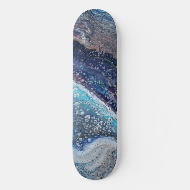 Natural Attraction 2 Blue Geode Skateboard Deck (Frente)