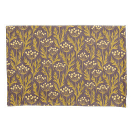 Natural Floral Pattern: Golden Accents  Dark Canva
