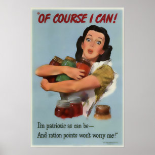 "Naturalmente eu posso!" Poster da guerra do