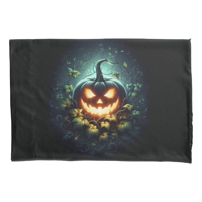 Nature assustadora com abóbora de Halloween brilha (Frente)