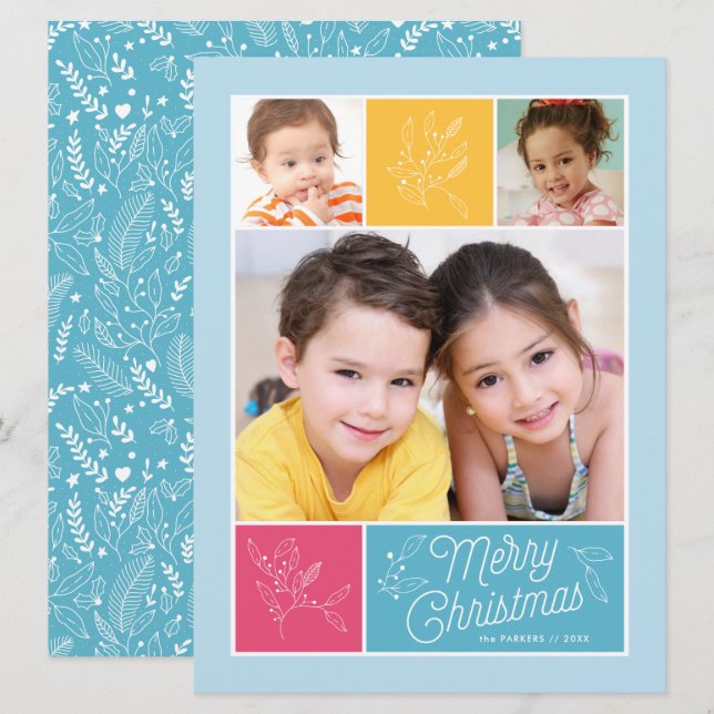 Nature Bloqueia Cartão de Férias de Foto (Frente/Verso)