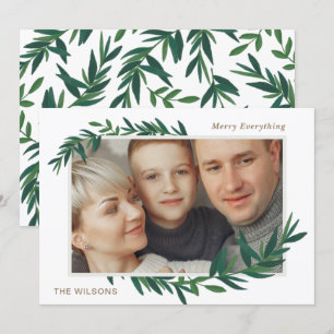 Nature Botanic Deseja um Cartão de Férias Dourad