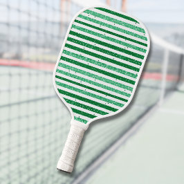 Nature Green White Horizontal Glitter Stripes