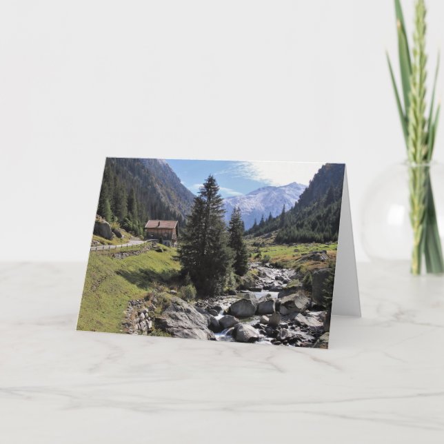 Nature Inspiration Mountain Cabin - Cartão de Saud (Frente)