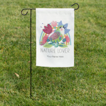 Nature Lover Aquarela Pássaros Pink Flores Arco-Ír