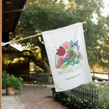 Nature Lover Aquarela Pássaros Pink Flores Arco-Ír