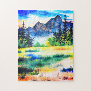 Nature Quebra-cabeça Watercolor Art