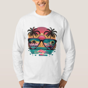 Nature Vibes Camiseta Básica de Capa Longa