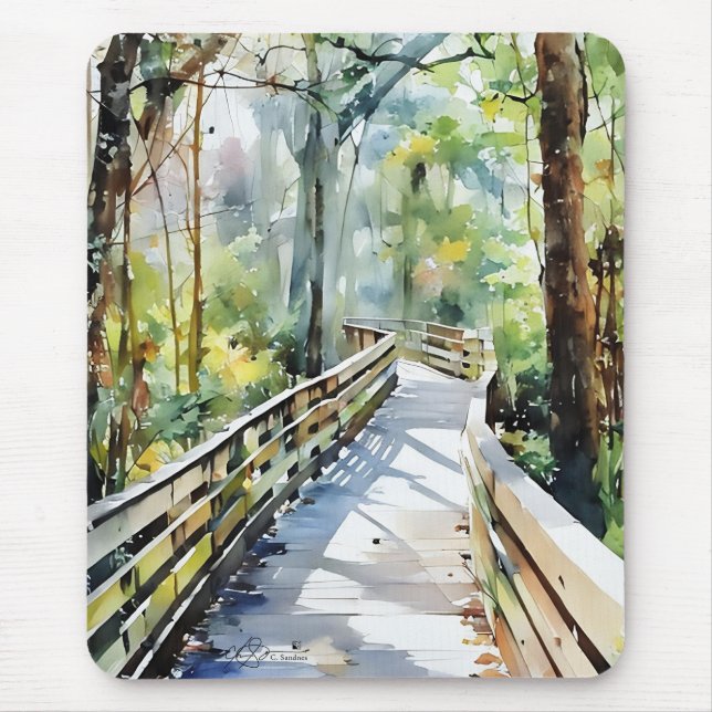 Nature Walk Watercolor Mousepad (Frente)