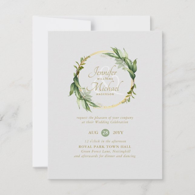 Natures Love Greenery Wreath Wedding (Frente)