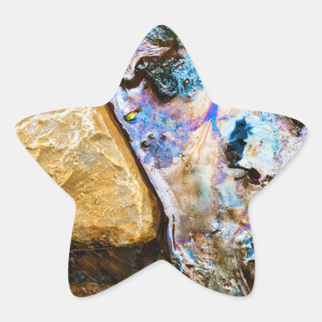 natureza abstrata adesivo de estrela de água parad (Frente)