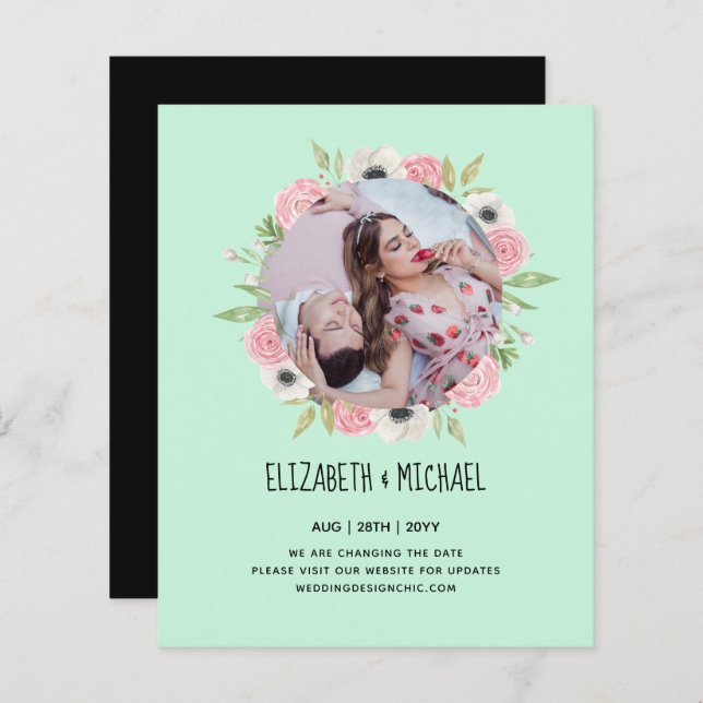 Natureza Almoça Casamento Verde Russo Boho (Frente/Verso)