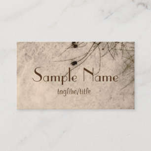 natureza art cartão de visita na sepia