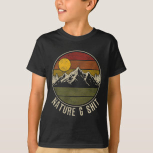 Natureza E - Camiseta Divertida de Montanhismo Vin