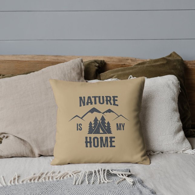 Natureza é Minha Almofada de Lançamento Silhueta (Criador carregado)