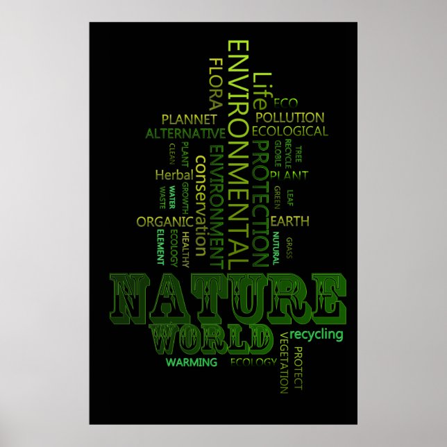 Natureza e poster de texto relacionado com o ambie (Frente)