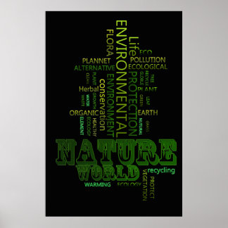 Natureza e poster de texto relacionado com o ambie